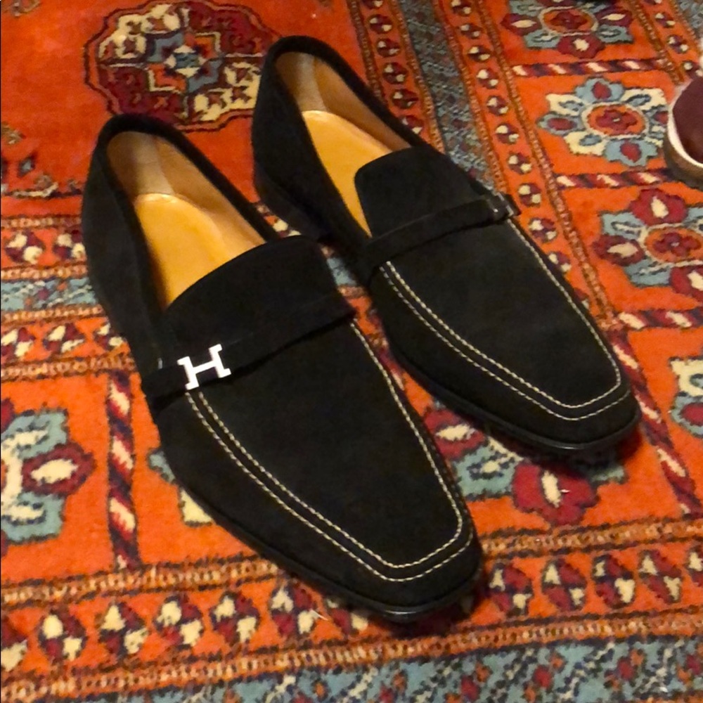 Hermès Suede Loafers